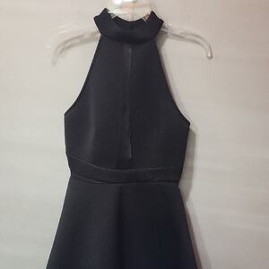 Sexy Black Halter Dress, Size XL